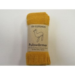 De Colores Pulswärmer 100% Baby-Alpaca maisgelb