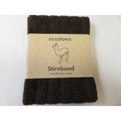 De Colores Stirnband 100% Baby-Alpaca mokka mel