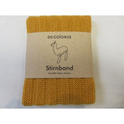 De Colores Stirnband 100% Baby-Alpaca maisgelb
