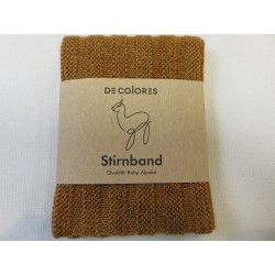 De Colores Stirnband 100% Baby-Alpaca senfgelb melange