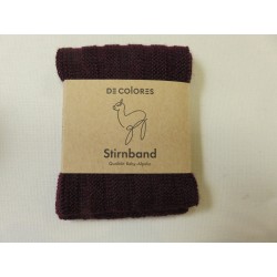 De Colores Stirnband 100% Baby-Alpaca aubergine