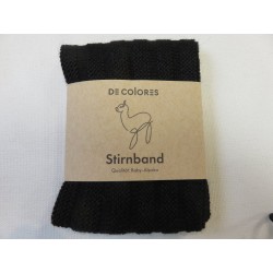 De Colores Stirnband 100% Baby-Alpaca schwarz