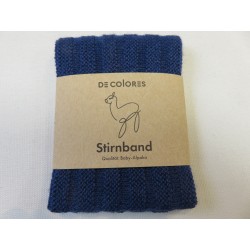 De Colores Stirnband 100% Baby-Alpaca königsblau