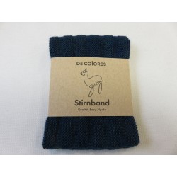 De Colores Stirnband 100% Baby-Alpaca petrolblau