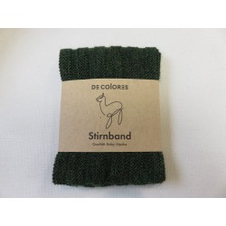 De Colores Stirnband 100% Baby-Alpaca Moosgrün