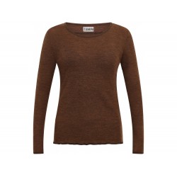 Jalfe Shirt wool plane melange brown/black