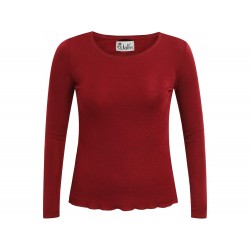 Jalfe Shirt wool plane melange dark red