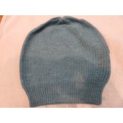 De Colores Mütze Linksstrick 100% Baby-Alpaka gletcherblau  meliert