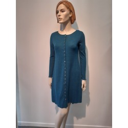 Jalfe Button Dress wool  melange cipresso/dark green