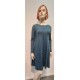 Jalfe Button Dress wool dots melange cipresso/black