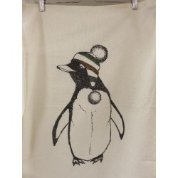 Greenbomb Animal Penguin Cap Tea Towel white