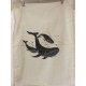 Greenbomb Animal Flying Whale  Tea Towel white