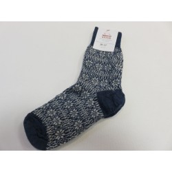 Hirsch Natur Feinstricksocke Sternenmuster jeans/natur