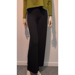 Bamboo Belgium Trouser - elastic in the waist (wide) Black