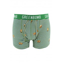 Greenbomb Trunk Animal Sloth Relax Green Stripes