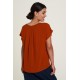 Tranquillo Feminine EcoVero Blouse red earth