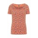 Tranquillo Shirt with waterfall neckline songbird