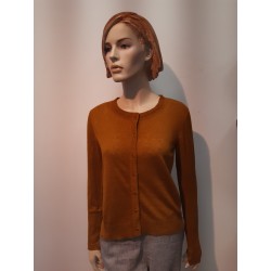 Madness Cardigan, R-Neck golden brown
