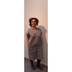 Madness Kleid kurzarm grey