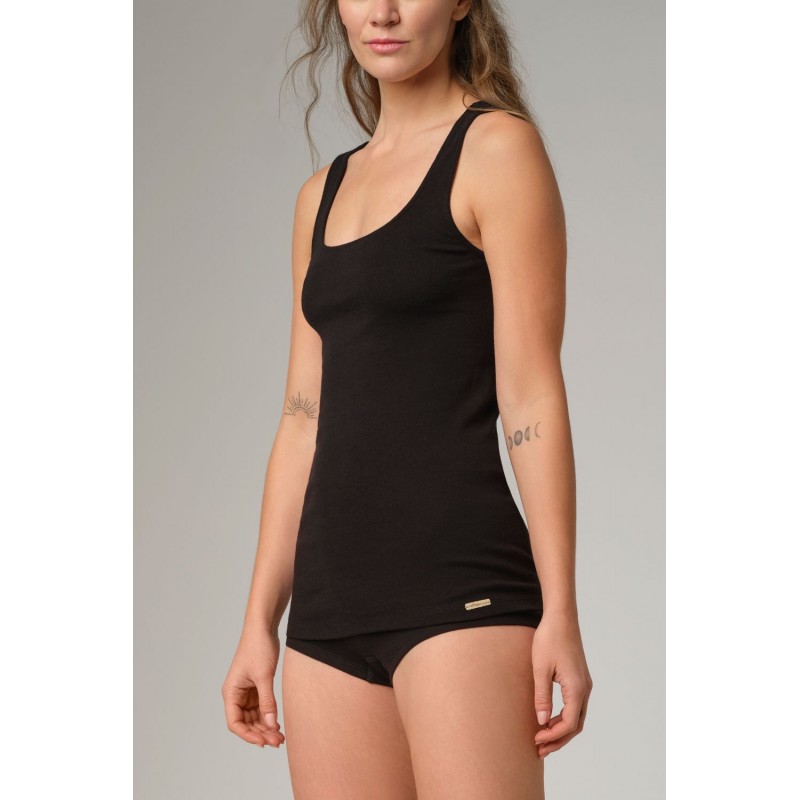 Comazo Unterhemd Achselträger  Schwarz