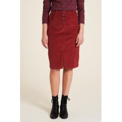 Tranquillo Corduroy A-line skirt berry