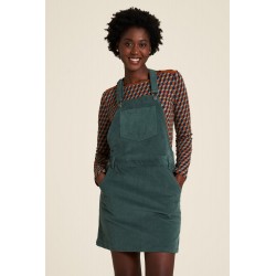 Tranquillo Short curduroy dress green rain