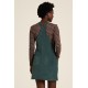 Tranquillo Short curduroy dress green rain