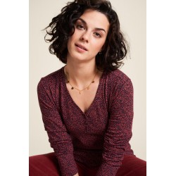 Tranquillo Shirt with V-neck petals
