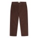 Knowledge FLINT wide corduroy chino pants deep mahogany