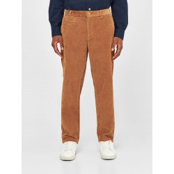 Knowledge CHUCK regular 8-wales corduroy chino pants brown sugar