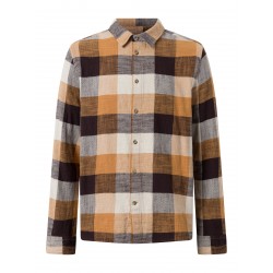 Knowledge Regular fit checkered shirt brown check