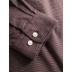 Knowledge Costum tailored fit striped oxford shirt brown stripe