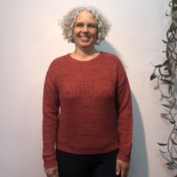 Madness Struckturstrick-Pullover mahagoni