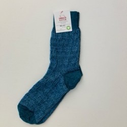 Hirsch Natur Feinstricksocke Sternenmunster türkis/opal