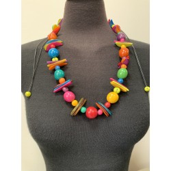 Tagua necklace Allegra multicolor