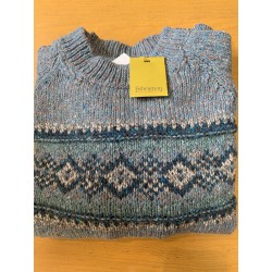 Fisherman 100% Merino Wool knitted Ladies Sweater Seafoam Seafoam 01