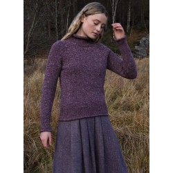 Fisherman 100% M.F. Merino Wool Ladies Sweater Dark Mauve Dark Mauve 240