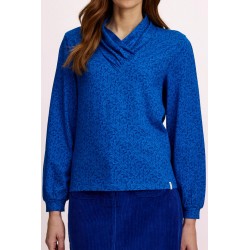 Tranquillo Jersey Shirt with collar Blue Paisley Blue Paisley