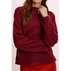 Tranquillo Short jumper Pure wool Fleece Fired Brick Fired Brick