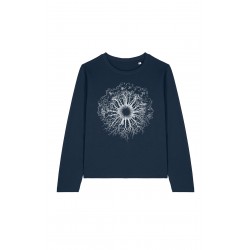 Life-Tree F O longsleeve W WoodenIris Navy Blue Navy Blue