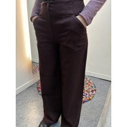 Bloomers Marlene 100% Schurwolle Weitem Bein Bordeaux