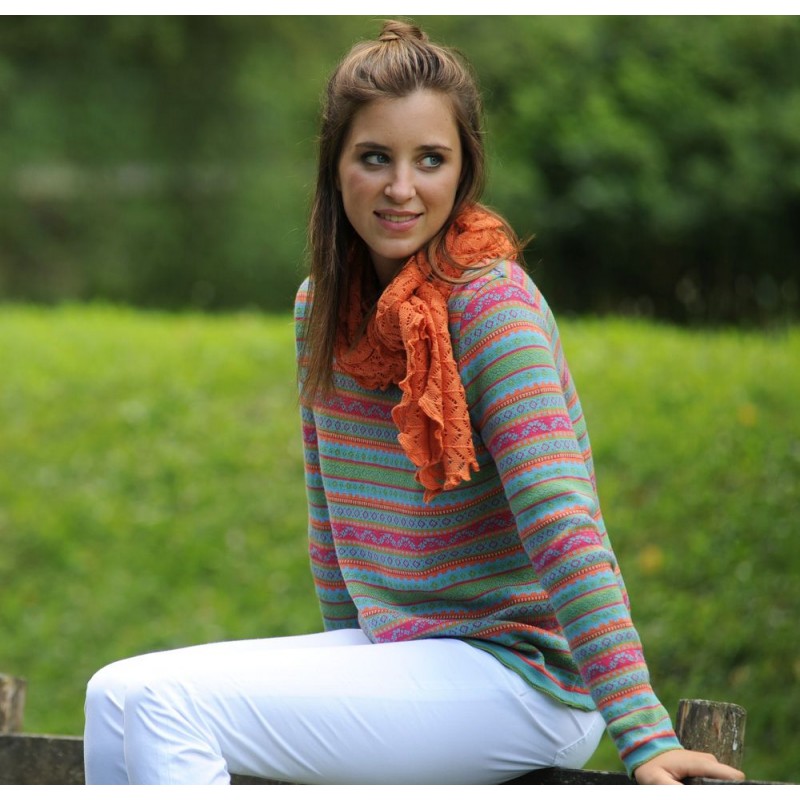 Flomax Ajour Schal Viola Mango 220 Mango 220