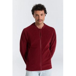 Leela Cotton Unisex Baseballjacke Bordeaux Bordeaux