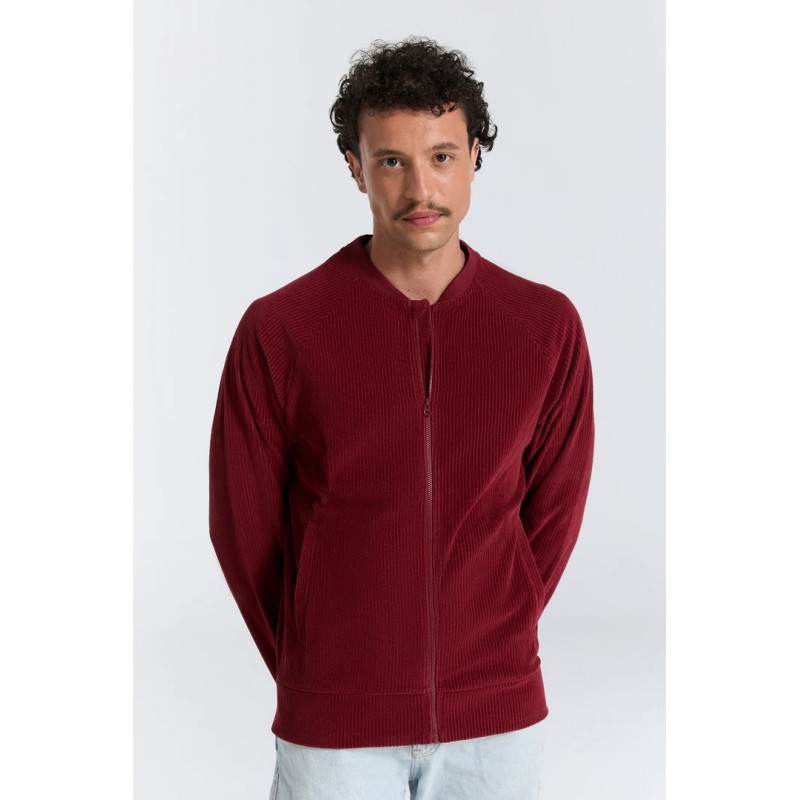 Leela Cotton Unisex Baseballjacke Bordeaux Bordeaux