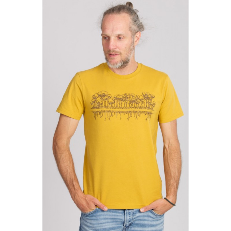 Life-Tree Mirror Ocre F O Shirt men Ocre