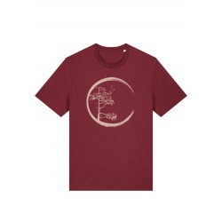 Life-Tree O F Shirt Men circle Burgundy Burgundy