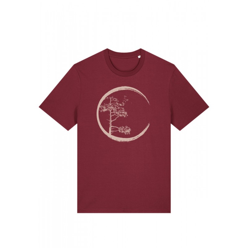 Life-Tree O F Shirt Men circle Burgundy Burgundy