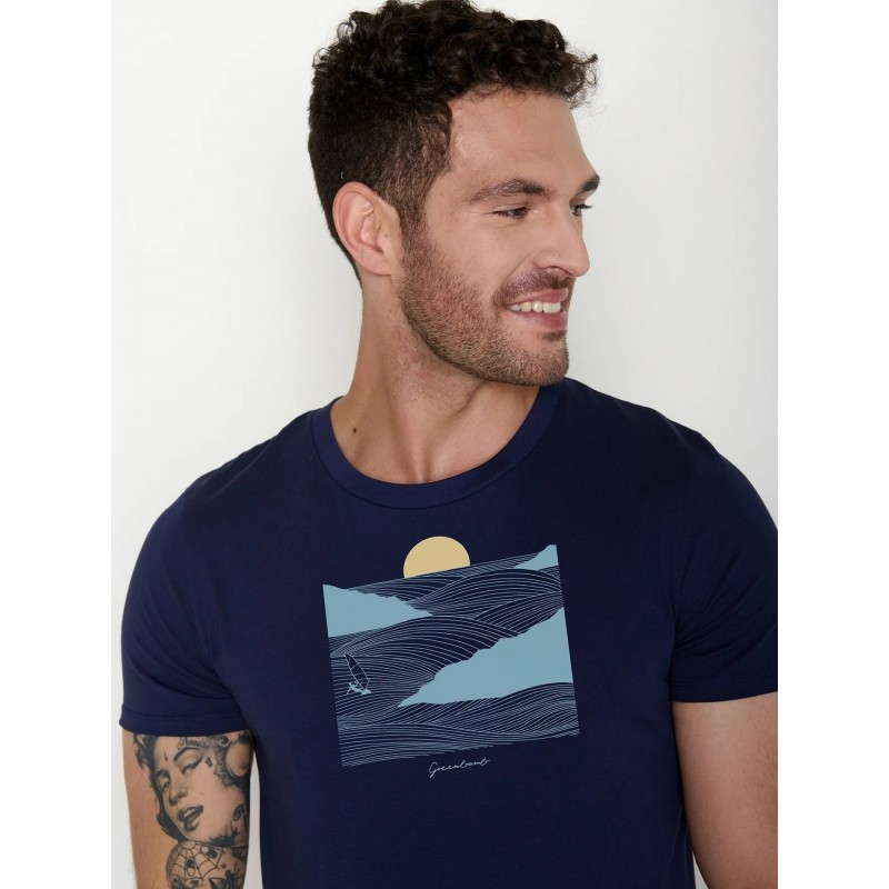 Greenbomb Surf Cliffl(Guide T-Shirt GOTS)Navy Navy