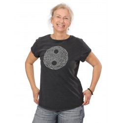 Life-Tree O F Shirt Women Washed Black Washed Black