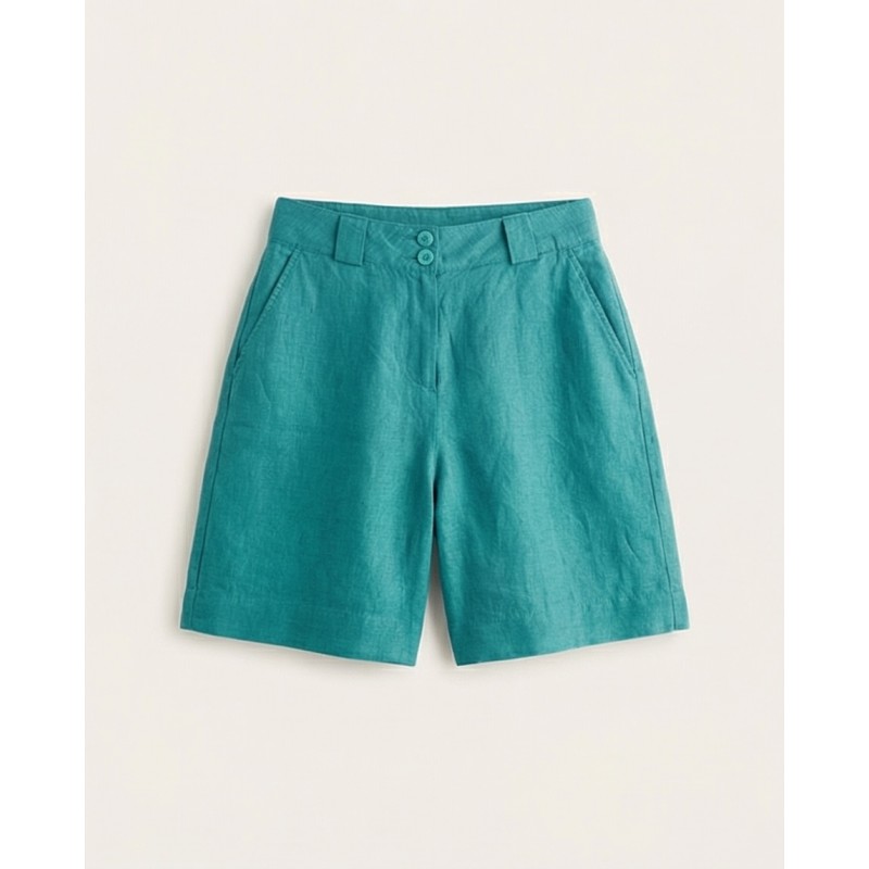 Bloomers Nora Türkis Shorts 100% Leinen Türkis 54
